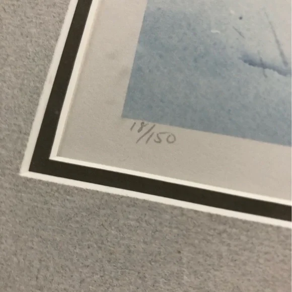 Winter Landscape Framed Artwork Signed - Picture 10 of 16